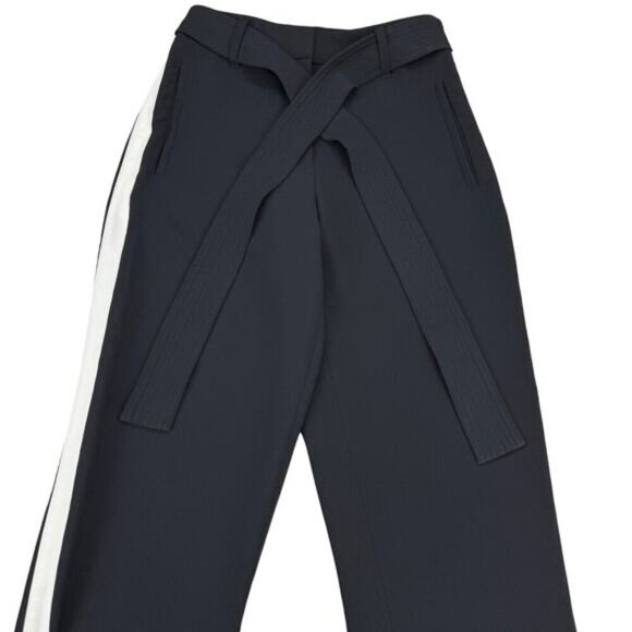 WILFRED Aritzia Jallade Pant Sz 2 Black White Side Stripes - Picture 3 of 6